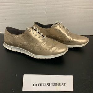 Cole Haan Zero Grand Gold Oxfords Women’s Sz 8.5 B